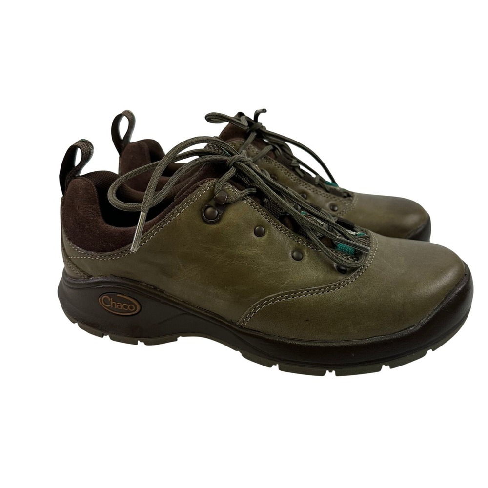 Chaco Tarvia Leather Shoes Brown Outdoor Hiking Sneaker Lace Up 5.5 Left 6 Right